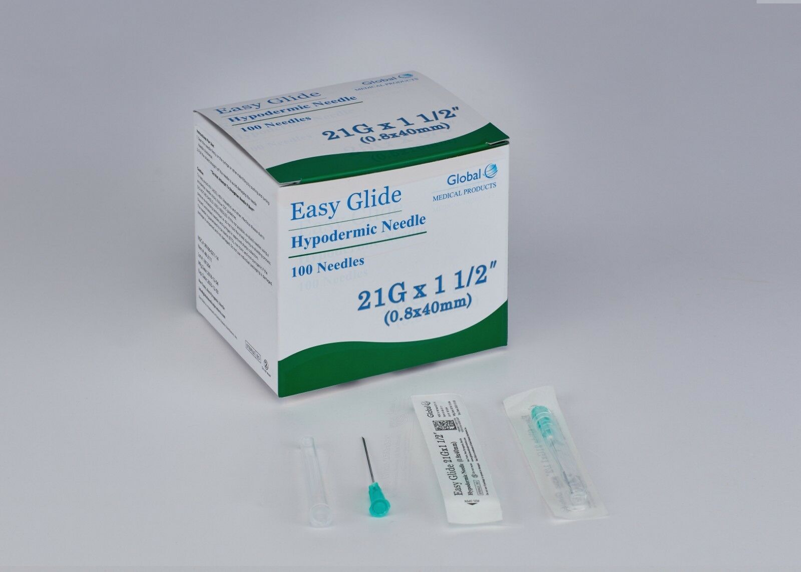 Easy Glide 21g X 1 1/2" Hypodermic Needles - Box Of 100 - Medical Sales ...