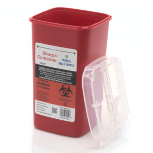 Sharps Container 1 Quart - Recommended Diabetic Supplies, Needles and Sharps Disposal